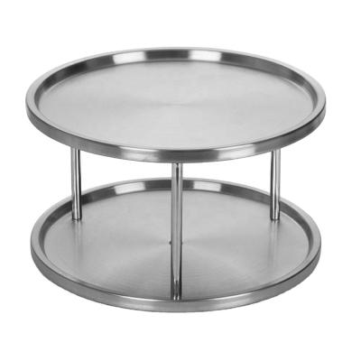 China Stocked Round Metal Stainless Steel Swivel Plate 360 ​​Degree Lazy Susan for sale