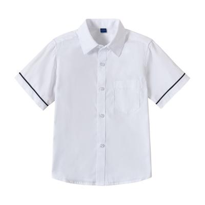 China Schoolwear Formal Shirts Custom White Shirts Short Sleeve Regular Fit Te koop