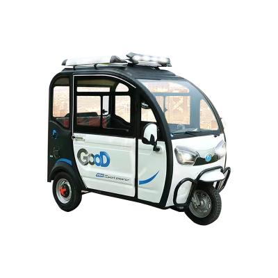 China 48V60V800w Passenger Adult Enclosed Body Three Wheel Electric Tricycle 3 Passengers for sale