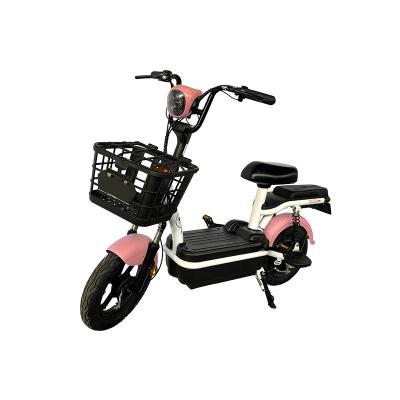 China Roywell 350w Steel Electric Cycle Bike 48V Moped Moped Bicycle With Pedals For Adults Student for sale