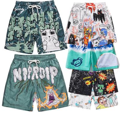 China 2021 Designer Short Mesh Men's Swimwear Anti-wrinkle Beach Cartoon Sock Summer Beach Abbreviations for sale