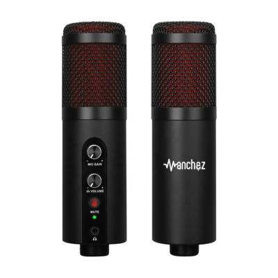 China Perfect Sound Channel USB Microphone For Condenser Mic Vocals Recording Studio PC Microphone For YouTube Skype Gaming Video Chat Podcast en venta