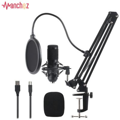 China Perfect Professional Condenser Microphone High Noise 192KHz / 24Bit Sampling Rate Computer USB BM800 Set for sale