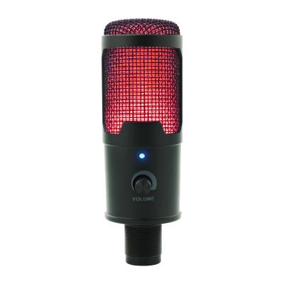 China 2021 New Studio Podcast RGB Colorful LED Change Light USB Microphone Manchez 2021 With High Quality Sound Quality for sale