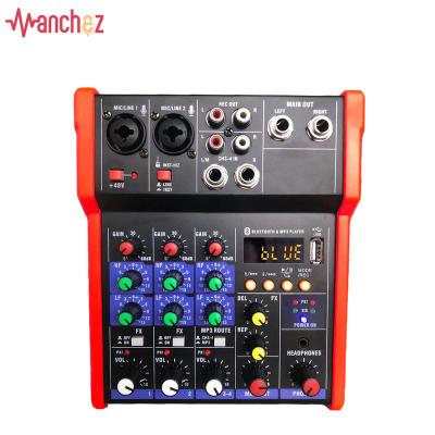 China GAX-G4 Portable Disco\Bar\Club\Sound G4 	Audio Mixer Console 48V Phantom Power Effects 4 Disc Channels for sale