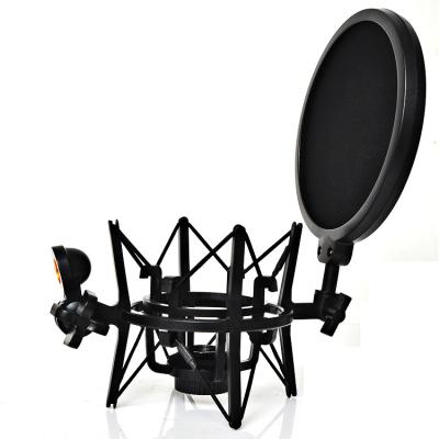 China Securely attached to any high quality professional microphone stand or desktop microphone shock mount for studio MIC condenser shock mount noise filter zu verkaufen