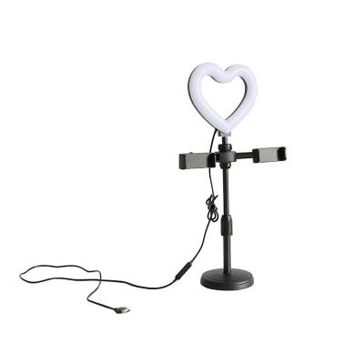 China Factory Direct Ring Light Heart Ring Desk Light with Phone Holder ZJ-999 for sale