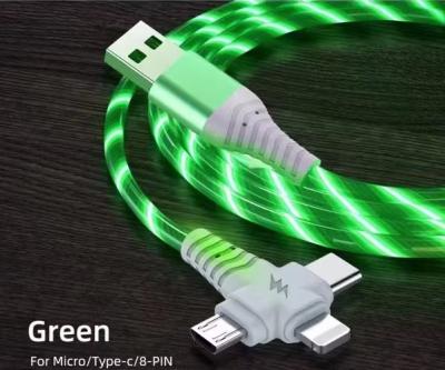 China Warm verkoop fabrieksprijs 3 in 1 USB-kabel om's nachts te verlichten en datum overdracht verlichting kabel Te koop