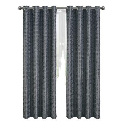 China 100% luxury modern black polyester jacquard curtains from China manufacturer decoration for sale