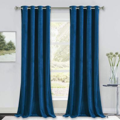 China Europe luxury hot selling soft touching single velvet ready made curtains for hotel and home for sale