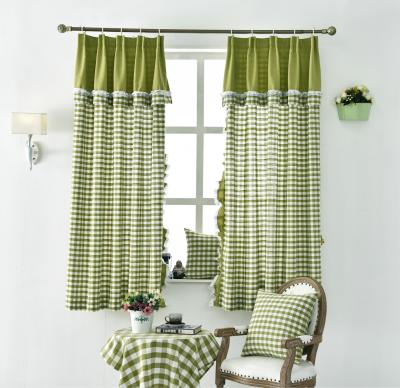 China Beautiful Blackout Polyester And Cotton Screen Short Ready Made Kitchen Window Curtains For Kitchen Room for sale