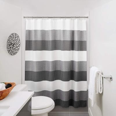 China Sustainable New Arrival Gray Contemporary Premium Quality Shade Waffle Shower Curtains for sale