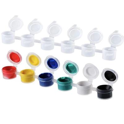 China 10PCS/set Eco-friendly 3ml Plastic Paint Box Container DIY Color Set Acrylic Paint Storage Sealed Paint Box for sale