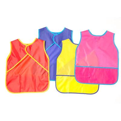 China Wholesale Reusable Children's Coveralls Nursery Apron Dinner Jacket Bib Painting Sleeveless for sale