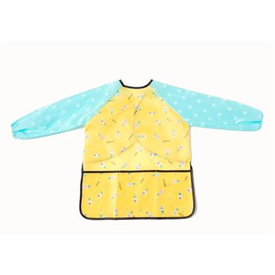 China New Style Children's Art Painting Vouchers Long Sleeve Workwear With Waterproof Pockets And Bib Art Apron Smudgeproof Paint for sale