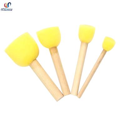 China Painting Children Painting Sponge Brush Kindergarten DIY Graffiti Sponge Seal Finger Preschool Brush 4 Packs for sale