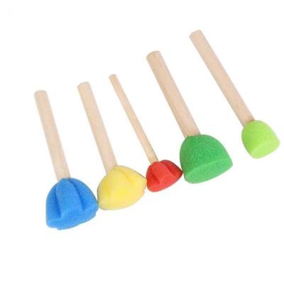 China 5PCS Color Sponge Children's Sponge DIY Brush Early Education Art Graffiti Tool Painting Brush for sale