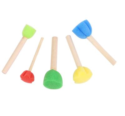 China Painting Children Painting Sponge Brush Kindergarten DIY Graffiti Sponge Seal Finger Preschool Brush 4 Packs for sale