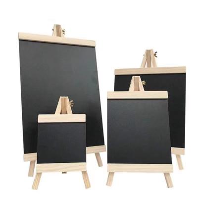 China Different Sizes Eco-friendly Small Blackboard Note Display Stand With Easel For Writing Wooden Chalkboard Blackboard for sale