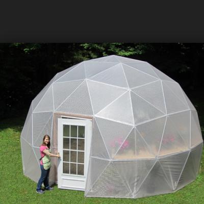 China Flower Planting Glass Geodesic Dome Greenhouse Tent for sale