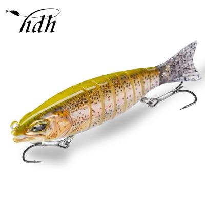 China Updated Foam Amazon 8 Segment Wobblers Fishing Lure Swimbait 15.7cm Realistic Hard Sinking Multi Joint for sale