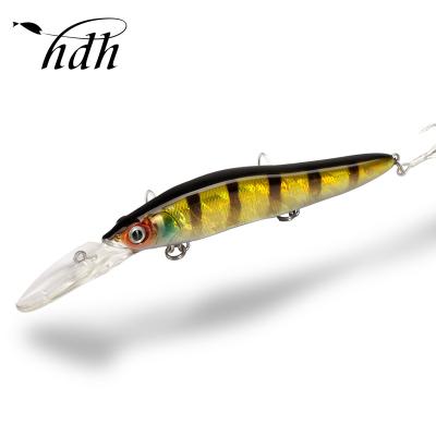 China ABS Plastic OEM PVC Fishing Tackle Minnow Lure 100mm Eyes 16G 3d Empty Minnow Lure 2021 Floating Minnows for sale