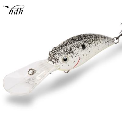 China ABS Plastic Wholesale Artificial Saltwater Fishing Tackle 75mm Crankbait Fishing Lures Deep Diving Crankbait for sale