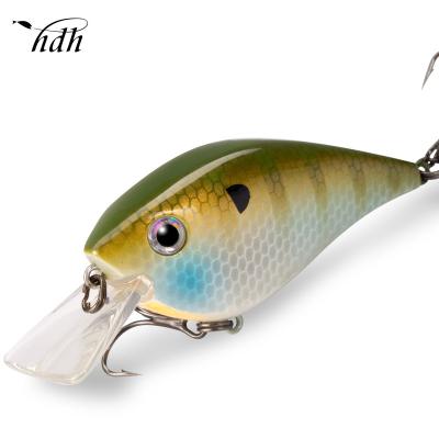 China Unpainted White Square ABS Wobblers Crankbaits Mini Float Pescados Crankbait Plastic Bill Fishing Crankbait for sale