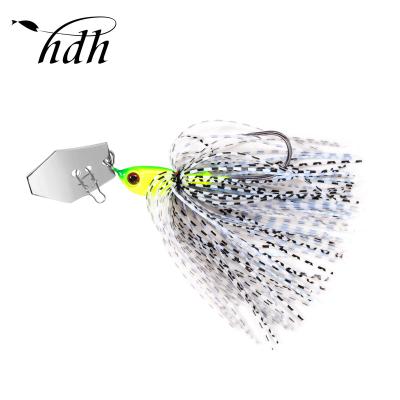 China Metal Silicone Fishing Artificial Bait 3D Eyes Jig Bass Lures Skirts Fish Spoon Spinner Bait for sale