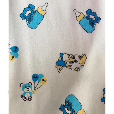 China Solid 100% Cotton Anti-Static Baby Printed Wholesale Printed Flannel Custom Printed Flannel for sale