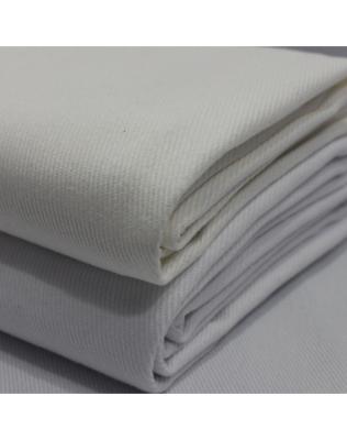 China Wholesale low price gray fabric breathable and warm pure white medical quality cotton fabric twill stripe fabric for sale