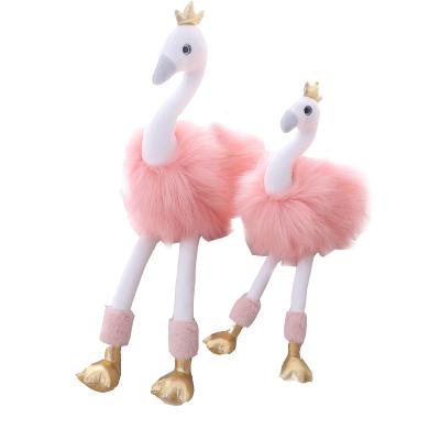 China Eco-friendly 20cm Plush Stuffed Soft Flamingo Toy For Kids Gift And Decoration for sale