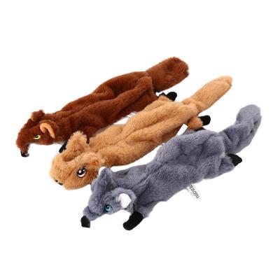 China Sustainable Interactive Non-Toxic Animal Dog Toy Cat Toy With Shape Plush Squeakers for sale