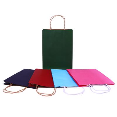 China Recycled Materials Wholesale Brown Paper Carrier Bag With One Handle Kraft Paper Bags With Handles With Paper Handles for sale