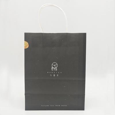 China Factory Directly Sale Recyclable Paper Gift Bags With Ribbon Handle Paper Shopping Bag With Handle for sale