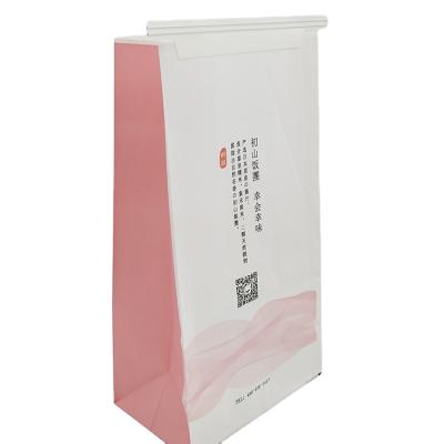 China New Custom Paper Sack Brown Square Bottom Luxury Paper Bag Recyclable With Good Sealing for sale