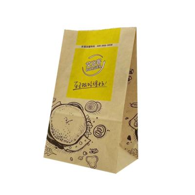 China Food Grade Factory Grocery Recyclable Cheap Paper Bag SOS Block Eco Friendly Bottom Snack Paper Bag for sale