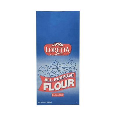 China Luxury Recycled Materials Bare And Aqua Blue Gradient Custom Solid Paper Bags For Flour Packaging for sale