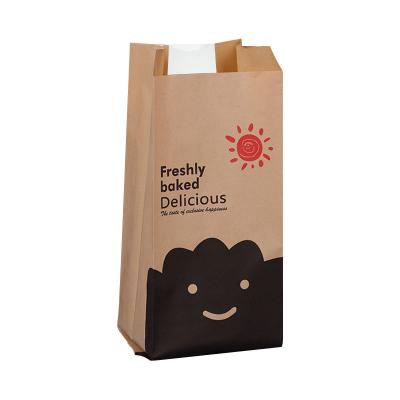 China Recycled Materials Machine Bakery Paper Bag With Window Paper Gift Bag Printing Craft Paper Bag Custom Catering for sale