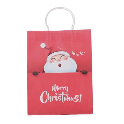 China Machine Recyclable Paper Bag With Printing Kraft Paper Children Clothing Gifts Small Paper Bag With Handle for sale