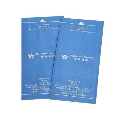 China Recyclable Custom Printing Vomit Bag 75GSM PE Coated Air Sickness Waterproof Paper Bag for sale