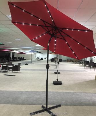 China patio\garden\outdoor solar umbrella\hotel\beach patio with led light,outdoor umbrella,solar umbrella for sale