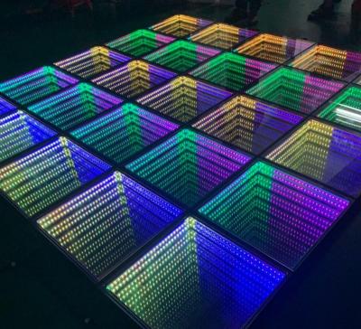 China Remote control swap LED floor, dance floor, 3d mirror led lighted dance floor for sale