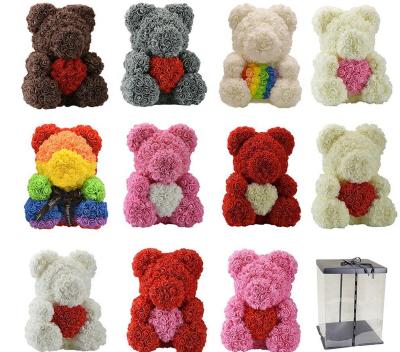 China Colorful Hot Sale 2020 Valentine Gift Lovely Flower Bear, Teddy Bear, Rose Bear for sale