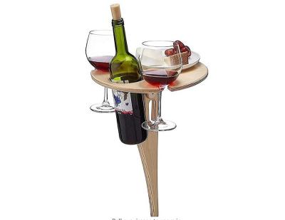 China Easy Carry Outdoor Folding Wine Table - Wine Glass Rack, Portable Picnic Table for sale