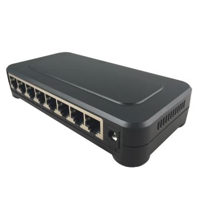 China Plastic Mini 8 Port POE 10/100/1000mbps 45+ 78 - Pin 24V Passive Power Poe Output Ethernet Network Switch for sale