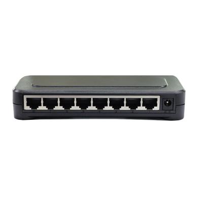 China Plastic POE Mini 8 Port 10/100/1000mbps 45+ 78 - Pin 24V Passive Power Poe Output Gigabit Network Switch for sale