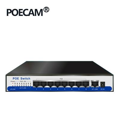 China IEEE802.3af POE switch power 10/100Mbps over Ethernet rj45 network LAN hub switches poe 8 port supply CCTV IP cameras 1.8G for sale