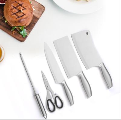 China Disposable Acrylic Gift Color Box Knife Holder 4Cr13 Stainless Steel Sharp 6Pcs Knife Sets Kitchen Knife Set for sale