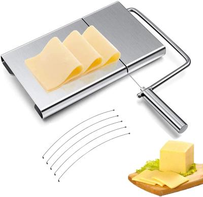 China Viable Professional Stainless Steel Handle Block Cheese Wire Slicer Cutter Panel Kit with Scale and 5 Wires for sale